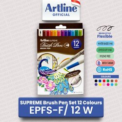 Artline Brush Pen -12 Colours